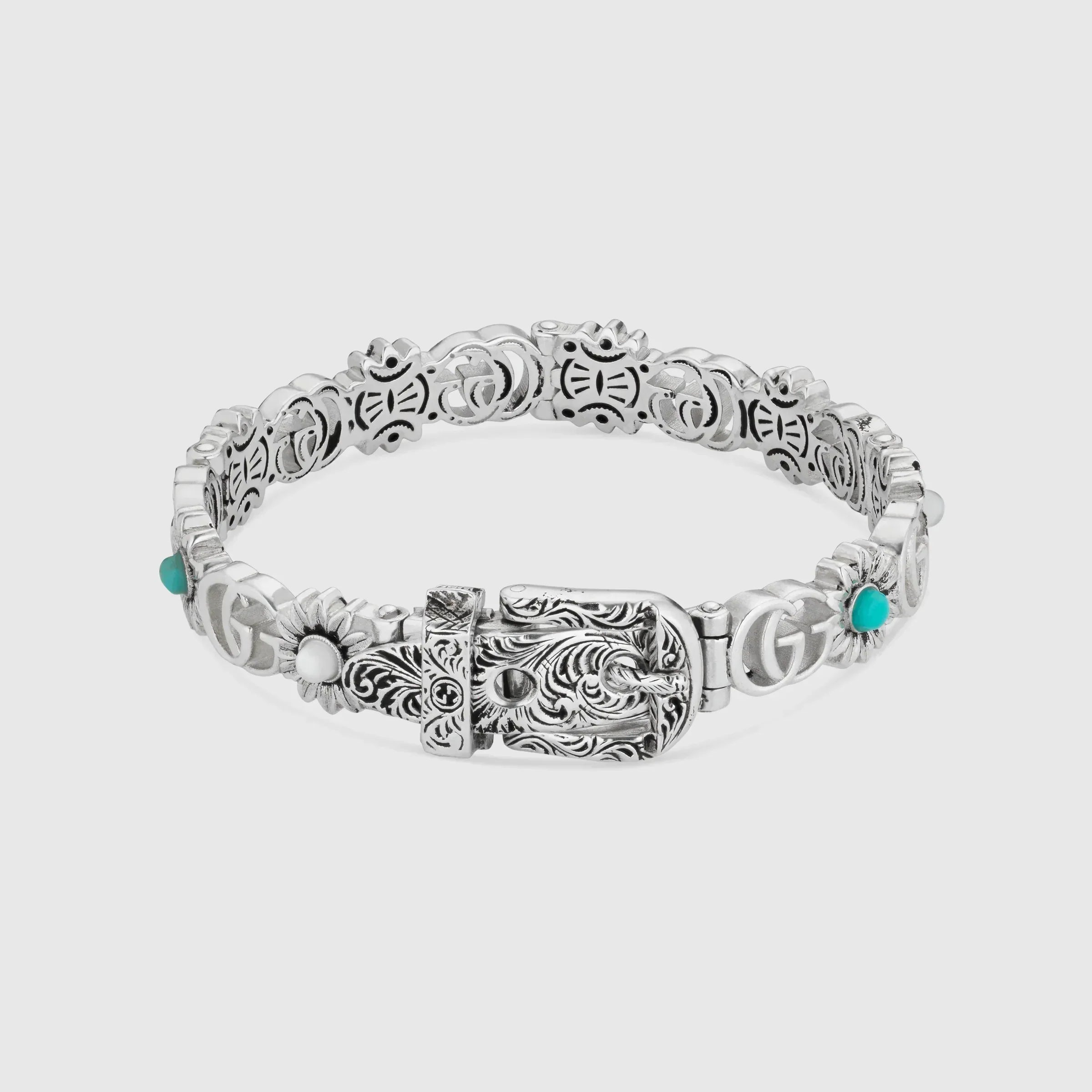 Double Gucci Flowers Bracelet