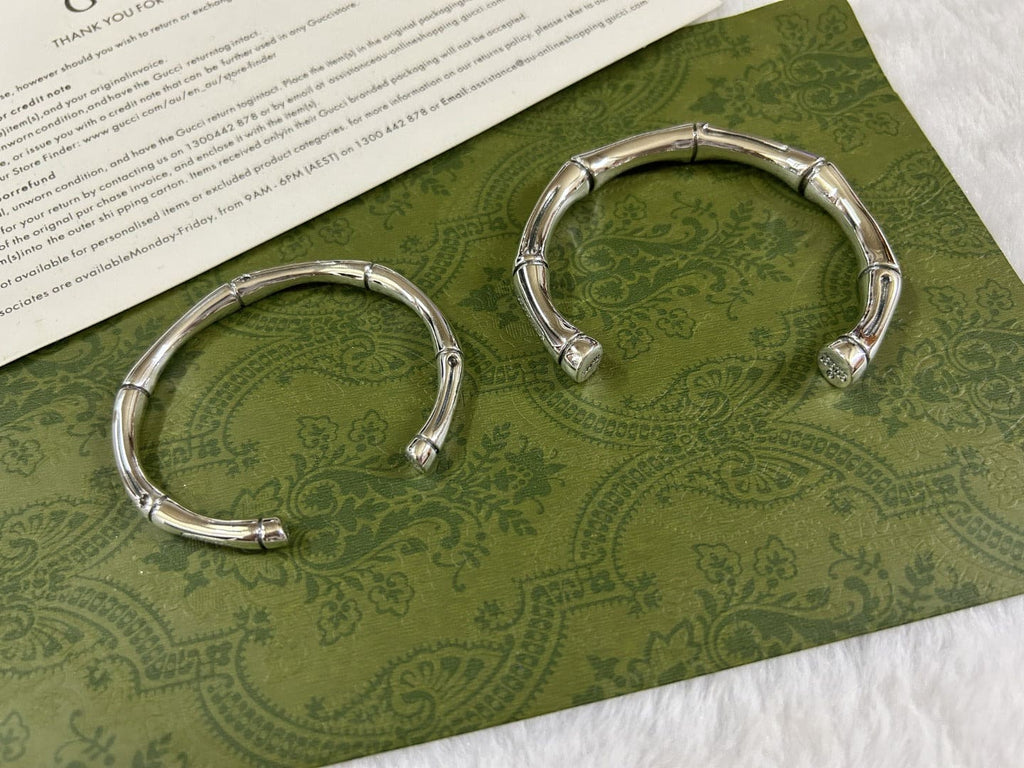 Double Gucci Bamboo Bangle Bracelet
