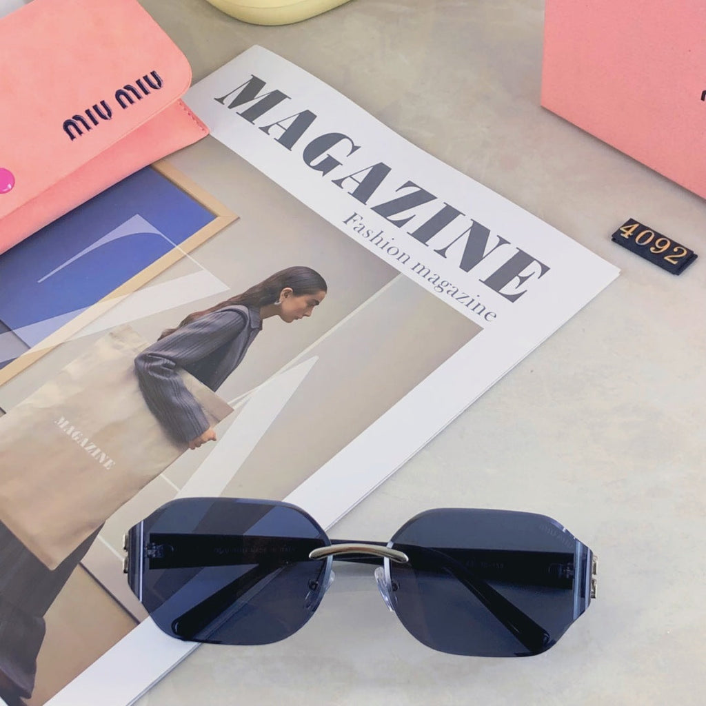 LOGO SQUARE SUNGLASSES 499930 IN METAL