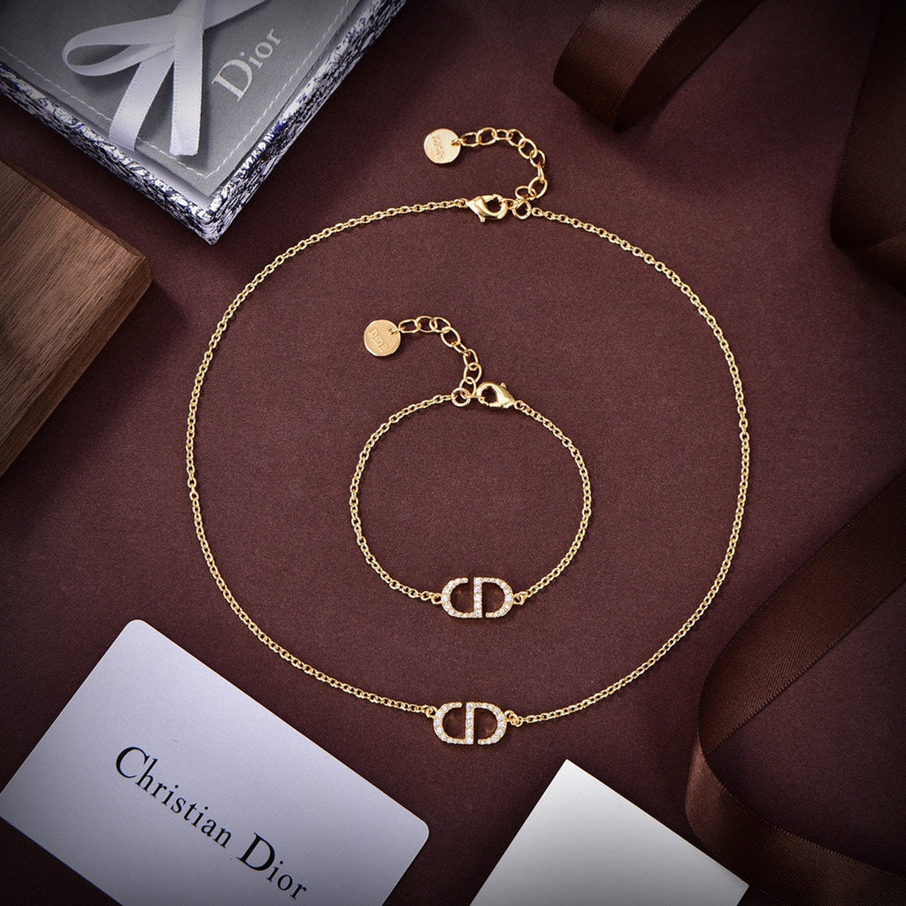18K Petit Dior Diamonds Necklace
