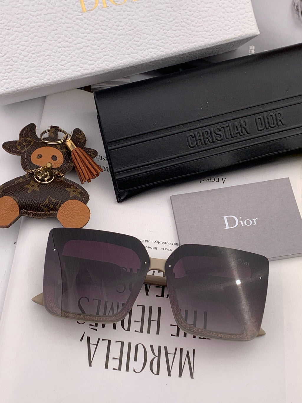 DIOR MONTAIGNE SQUARE SUNGLASS D6227 IN ACETATE