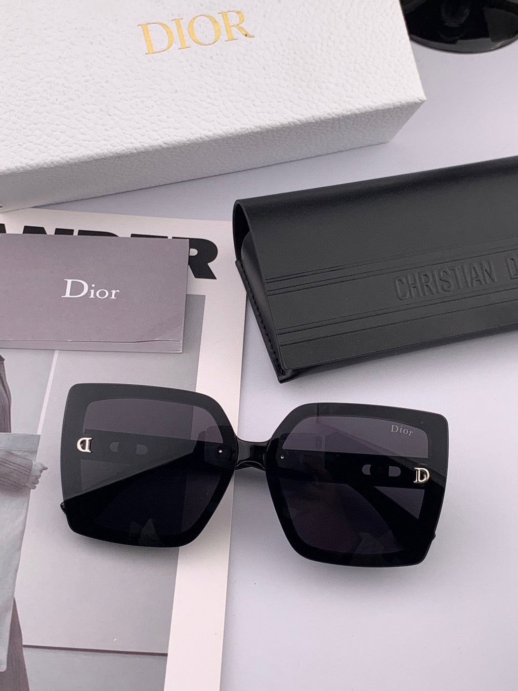 DIOR MONTAIGNE SUNGLASS D2302 IN ACETATE EMBOSSED LOGO