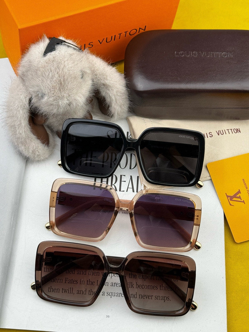 LOUIS VUITTON LARGE SQUARE SUNGLASS L6250 IN ACETATE