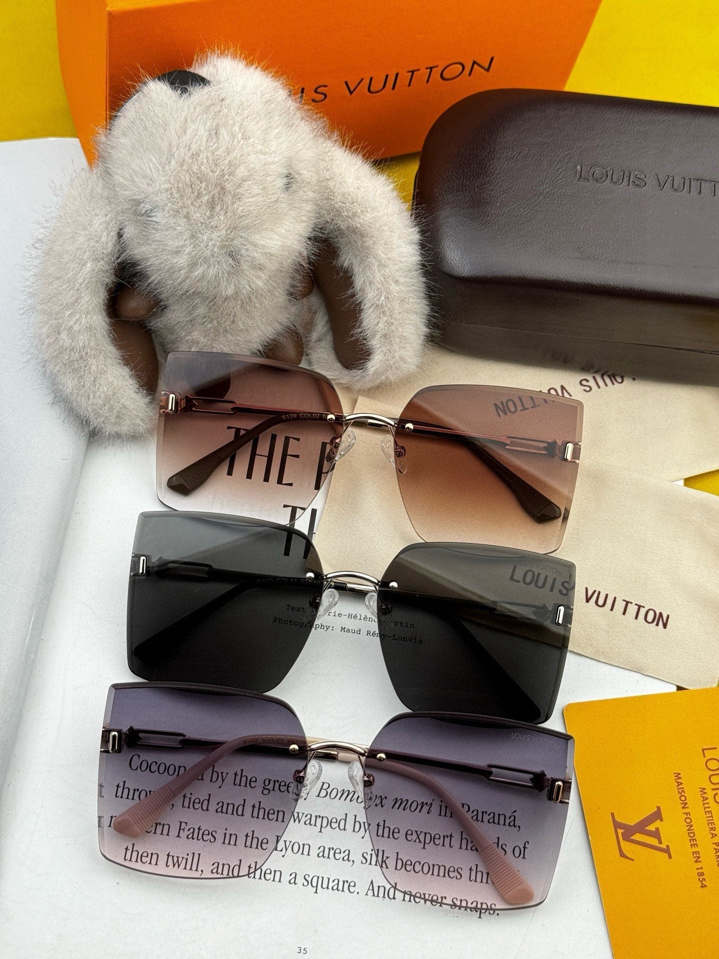 LOUIS VUITTON SQUARE SUNGLASS L9612 IN METAL