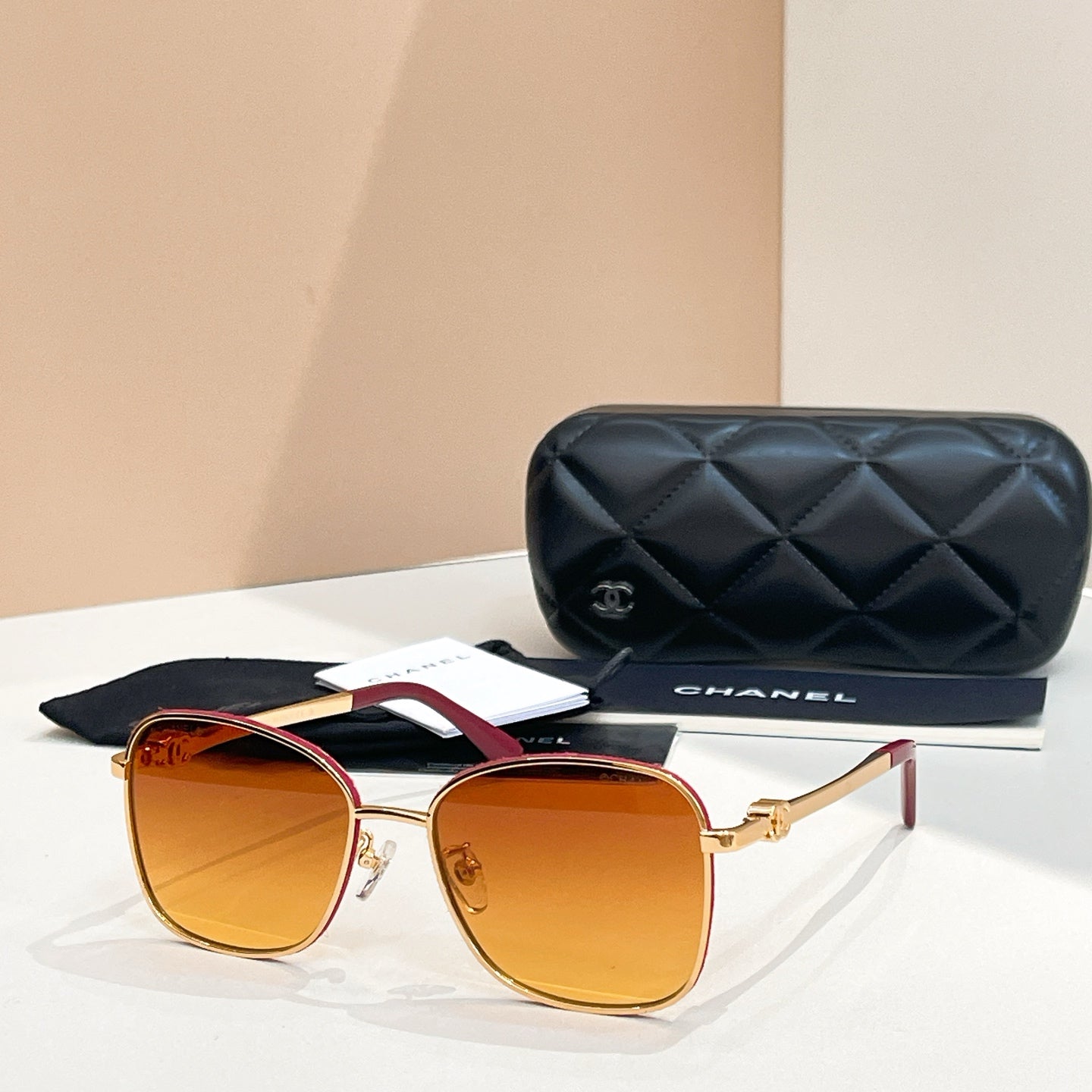 CHANEL SQUARE SUNGLASSES CH4289Q IN METAL
