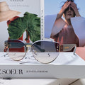 LOGO SUNGLASSES 513012 IN BLUE ACETATE