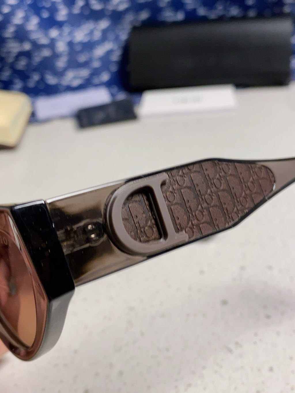 DIOR MONTAIGNE SUNGLASS 578112 IN BROWN ACETATE